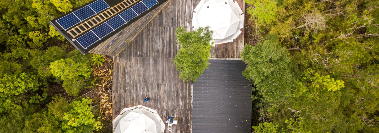 Estación Patagonia UC en detalle desde el aire, Fotografía Germán Guzman Gundermann